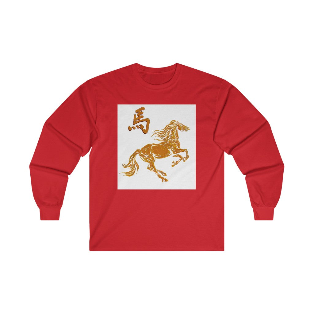 CNY - HORSE Ultra Cotton Long Sleeve Tee