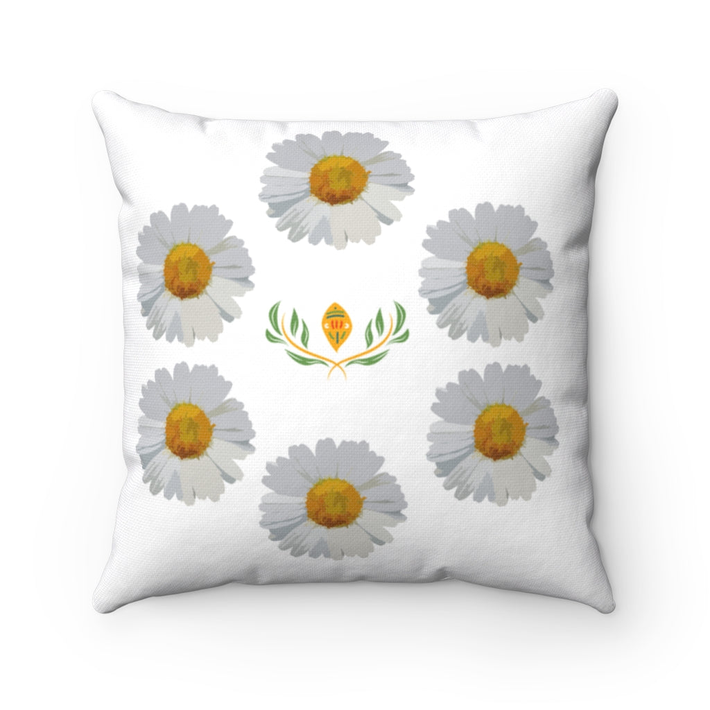 Daisy Spun Polyester Square Pillow