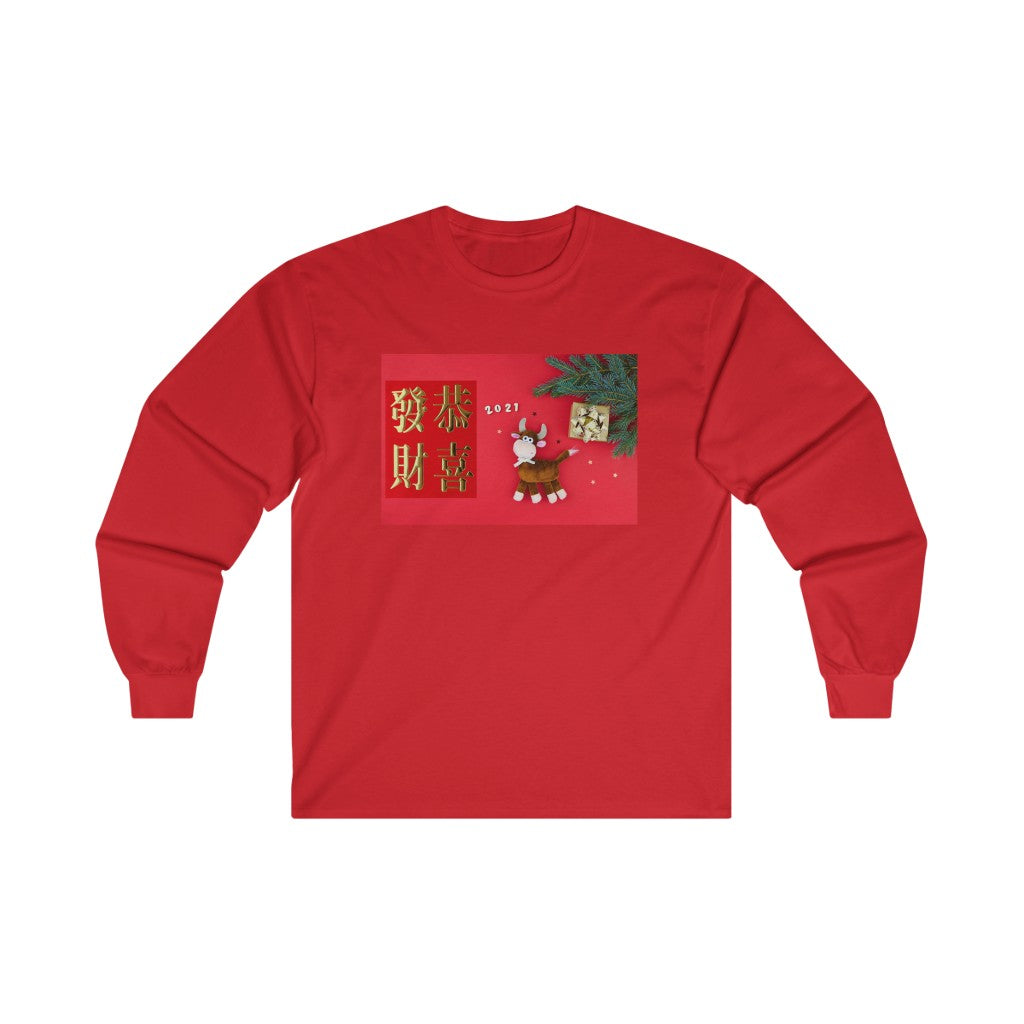 CNY - HAPPY NY CUTE OX Ultra Cotton Long Sleeve Tee