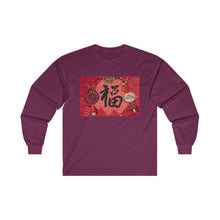 Load image into Gallery viewer, CNY - DECORATIVE FOOK CHARACTER Ultra Cotton Long Sleeve Tee
