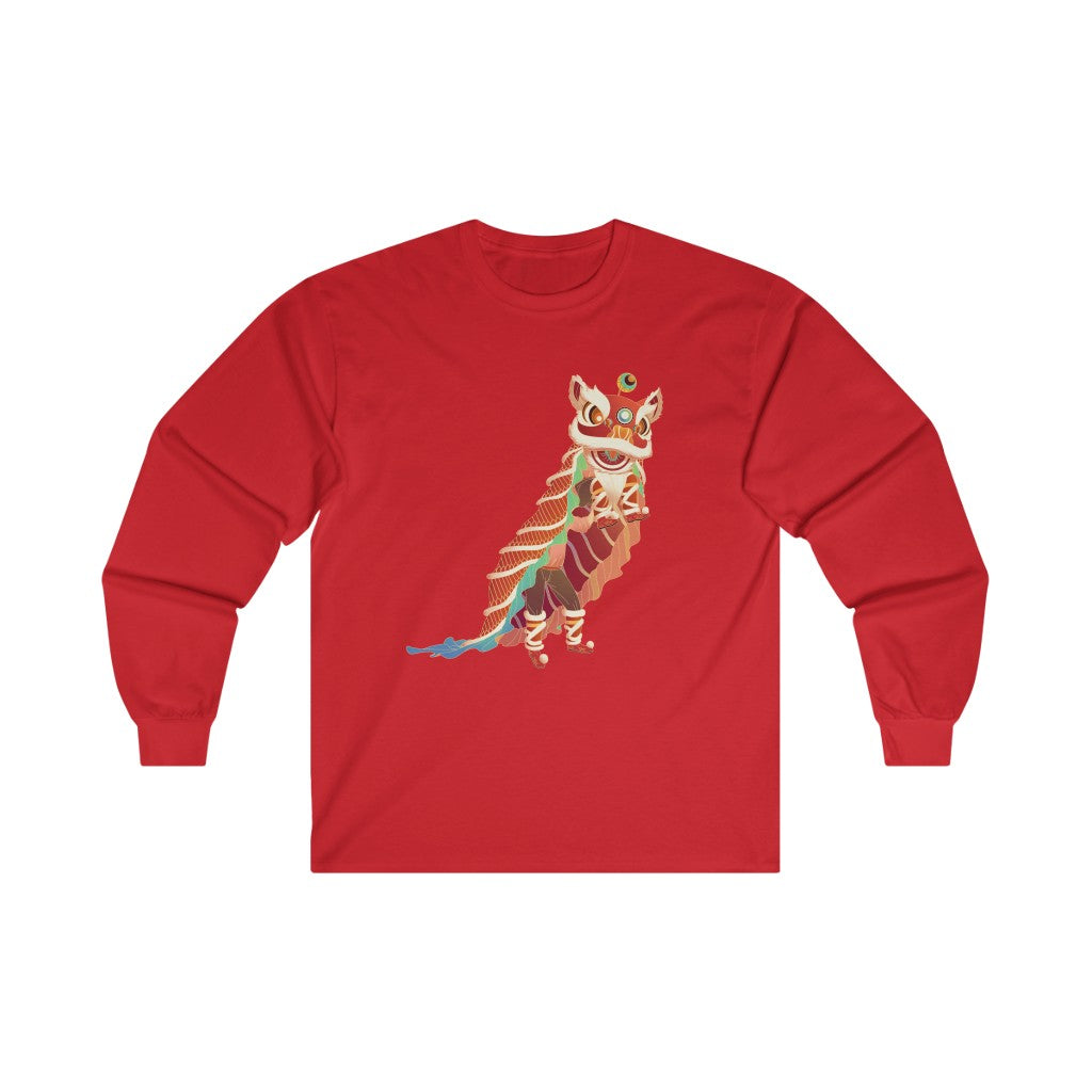 CNY - DANCING LION  Ultra Cotton Long Sleeve Tee