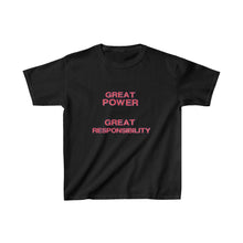 Load image into Gallery viewer, Kids -- Great Power &amp; Responsibility Tee
