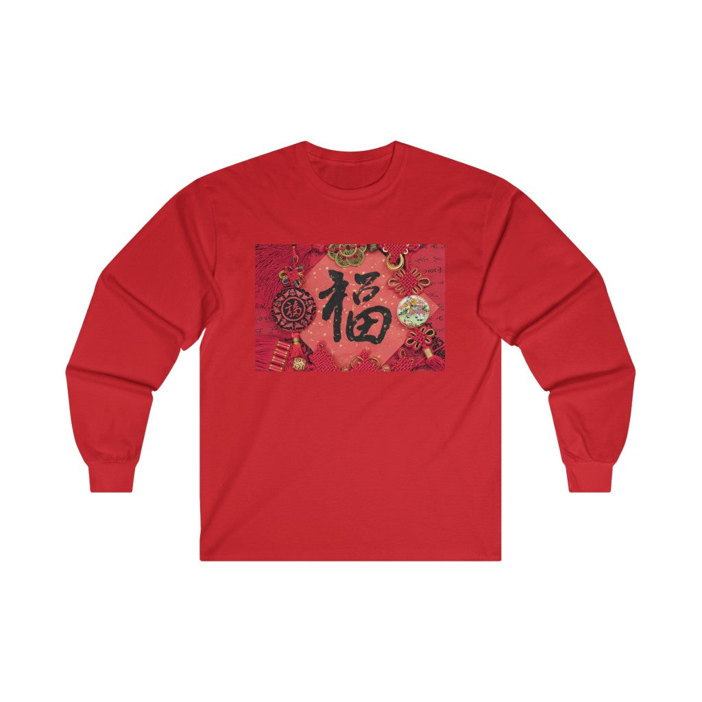 CNY - DECORATIVE FOOK CHARACTER Ultra Cotton Long Sleeve Tee